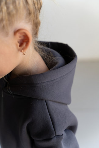 LF kids, костюм с начесом "Over Slim" ( цвет графит). Арт.  LF 888001 