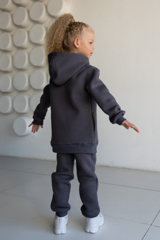 LF kids, костюм с начесом "Over Slim" ( цвет графит). Арт.  LF 888001 