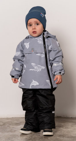 PogoKids, комплект демисезонный с принтом "Море" (gray), PG88208