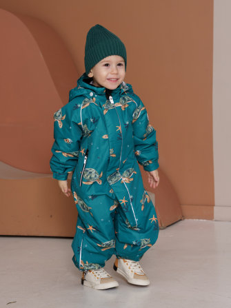 PogoKids, комбинезон демисезонный "Черепахи" (d.green), арт. 88205