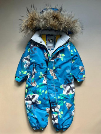 Pogo Kids, комбинезон зимний "Енот", арт Pg88161 (цвет j.blue)