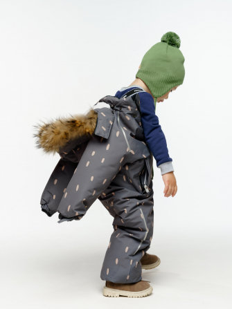 Pogo Kids, зимний мембранный комбинезон с принтом «Капля», арт. Pg88236 (цвет a.green) НЕЗНАЧИТЕЛЬНЫЙ ДЕФЕКТ