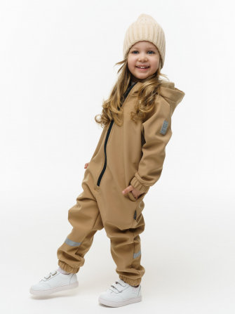 Комбинезон демисезонный детский софтшелл LF Kids, цвет сафари