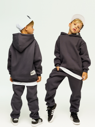 LF kids, костюм с начесом "Over Komfort" ( цвет графит). Арт.  д10