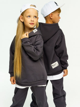 LF kids, костюм с начесом "Over Komfort" ( цвет графит). Арт.  д10