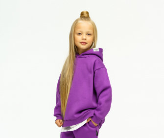 LF kids, костюм с начесом "Over Komfort" ( цвет фиалка). Арт.  д10
