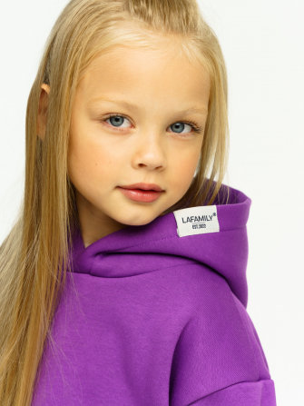 LF kids, костюм с начесом "Over Komfort" ( цвет фиалка). Арт.  д10