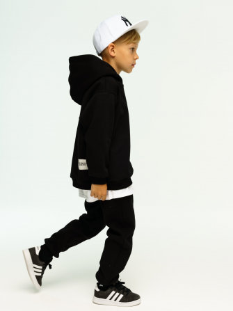 LF kids, костюм с начесом "Over Komfort" ( цвет черный). Арт.  д10