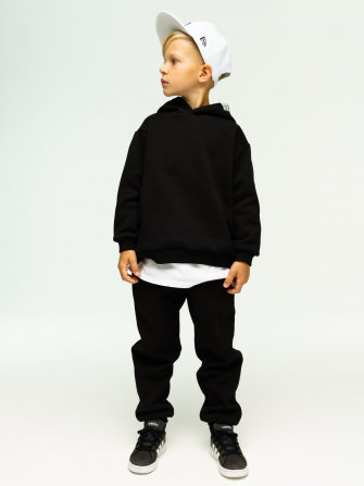 LF kids, костюм с начесом "Over Komfort" ( цвет черный). Арт.  д10