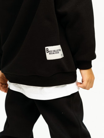 LF kids, костюм с начесом "Over Komfort" ( цвет черный). Арт.  д10
