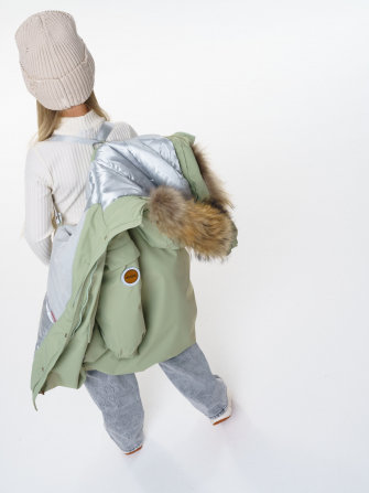 PogoKids, пальто зимнее для девочки (green), арт. 88258
