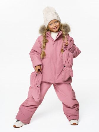 PogoKids, комплект зимний однотонный c крагами, арт Pg88254 (rose)