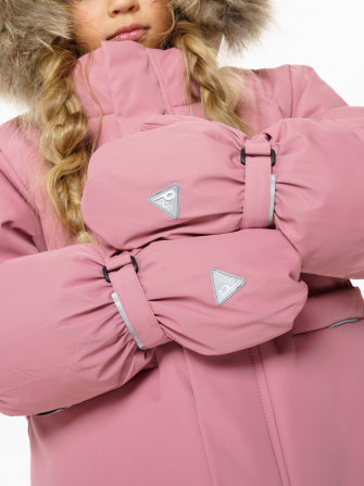PogoKids, комплект зимний однотонный c крагами, арт Pg88254 (rose)