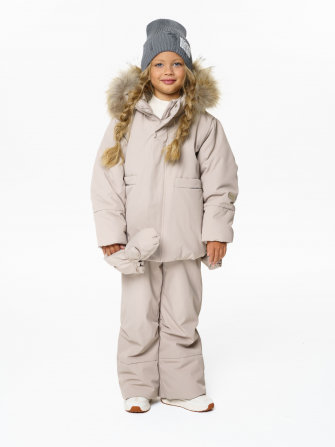 PogoKids, комплект зимний однотонный c крагами, арт Pg88254 (sand)