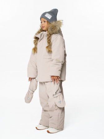 PogoKids, комплект зимний однотонный c крагами, арт Pg88254 (sand)