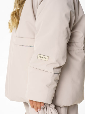 PogoKids, комплект зимний однотонный c крагами, арт Pg88254 (sand)