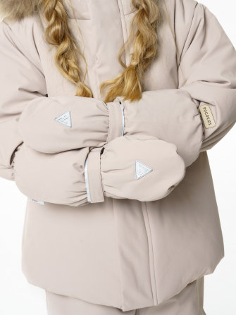 PogoKids, комплект зимний однотонный c крагами, арт Pg88254 (sand)