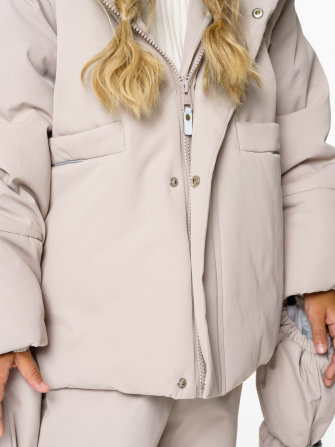 PogoKids, комплект зимний однотонный c крагами, арт Pg88254 (sand)