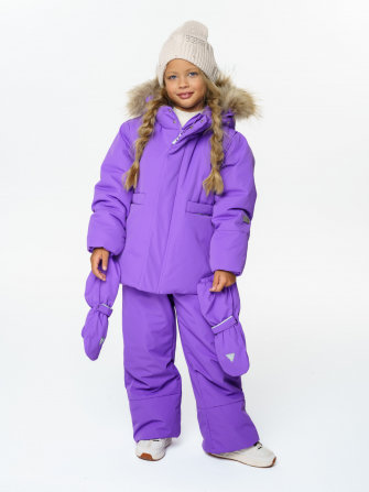 PogoKids, комплект зимний однотонный c крагами, арт Pg88254 (violet)
