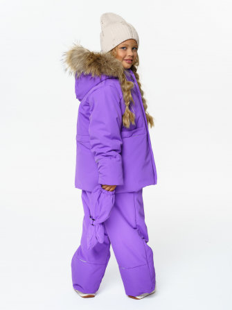 PogoKids, комплект зимний однотонный c крагами, арт Pg88254 (violet)