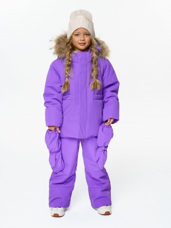 PogoKids, комплект зимний однотонный c крагами, арт Pg88254 (violet)