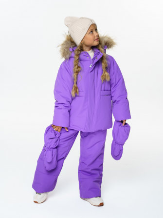 PogoKids, комплект зимний однотонный c крагами, арт Pg88254 (violet)