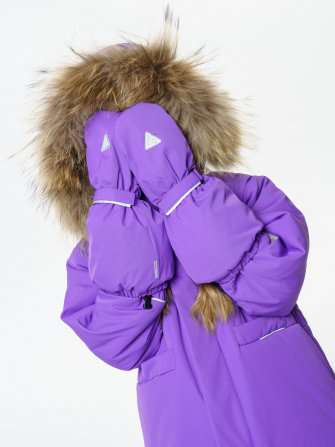 PogoKids, комплект зимний однотонный c крагами, арт Pg88254 (violet)