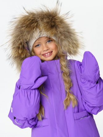 PogoKids, комплект зимний однотонный c крагами, арт Pg88254 (violet)