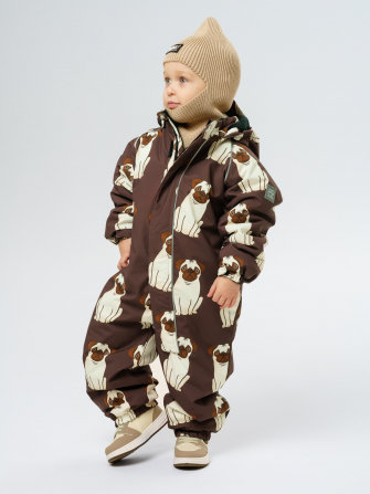 PogoKids, комбинезон демисезонный "Мопсы", арт Pg88300 (цвет coffee)