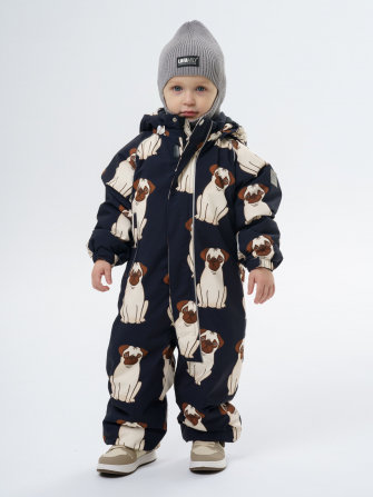 PogoKids, комбинезон демисезонный "Мопсы", арт Pg88300 (цвет  navy)