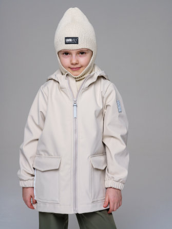LFkids,  костюм софтшелл непромокаемый цвет молочный + оливковый ! ДЕФЕКТ !