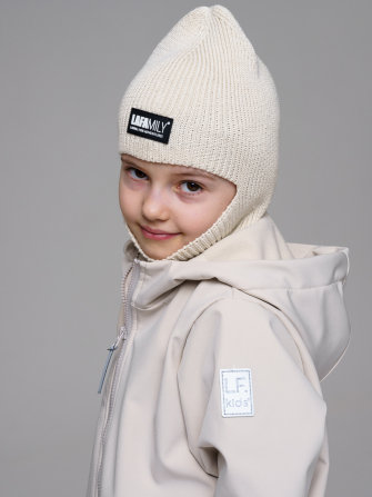 LFkids,  костюм софтшелл непромокаемый цвет молочный + оливковый ! ДЕФЕКТ !