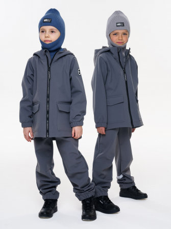 LFkids,  КУРТКА софтшелл непромокаемая цвет серый