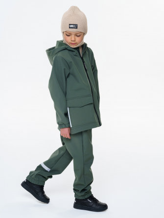 LFkids,  костюм софтшелл непромокаемый цвет оливковый