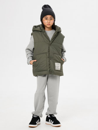 LF kids, жилет демисезонный с капюшоном, цвет оливка