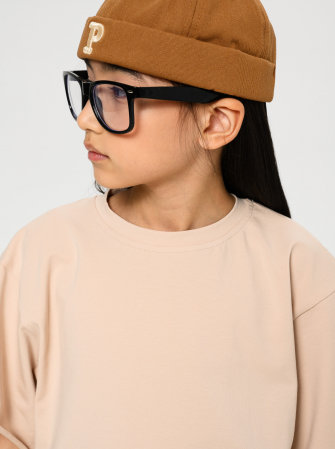 Футболка оверсайз от LF Kids,  цвет кремовый