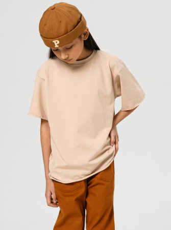 Футболка оверсайз от LF Kids,  цвет кремовый