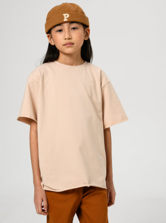 Футболка оверсайз от LF Kids,  цвет кремовый