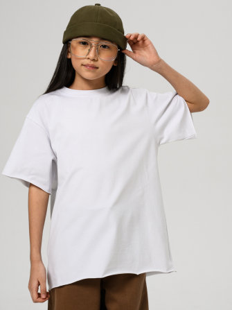 Футболка оверсайз от LF Kids,  цвет белый
