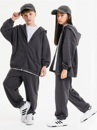 LF kids, костюм “Зип” спортивный на молнии с капюшоном (цвет серый)