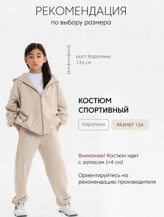 LF kids, костюм “Зип” спортивный на молнии с капюшоном (цвет серый)