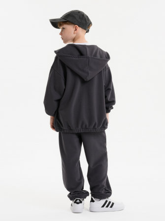 LF kids, костюм “Зип” спортивный на молнии с капюшоном (цвет серый) ! ДЕФЕКТ !