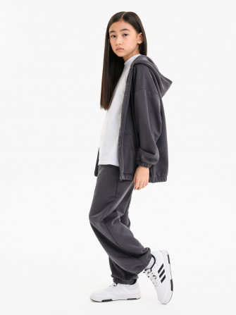 LF kids, костюм “Зип” спортивный на молнии с капюшоном (цвет серый) ! ДЕФЕКТ !