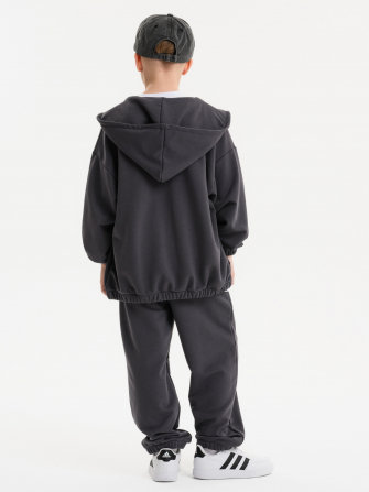 LF kids, костюм “Зип” спортивный на молнии с капюшоном (цвет серый) ! ДЕФЕКТ !