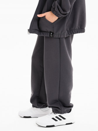 LF kids, костюм “Зип” спортивный на молнии с капюшоном (цвет серый) ! ДЕФЕКТ !