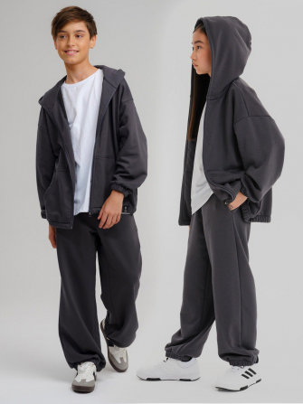LF kids, костюм “Зип” спортивный на молнии с капюшоном (цвет серый)