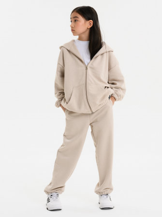 LF kids, костюм “Зип” спортивный на молнии с капюшоном (цвет бежевый)