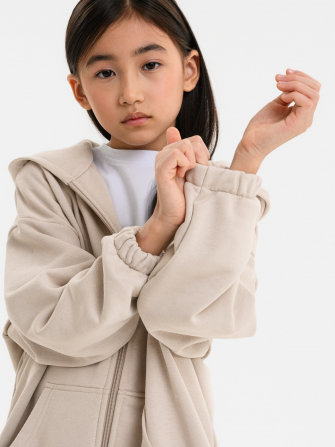 LF kids, костюм “Зип” спортивный на молнии с капюшоном (цвет бежевый)
