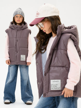 LF kids, жилет демисезонный с капюшоном, цвет розовый