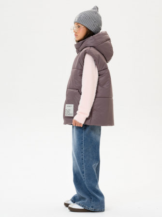LF kids, жилет демисезонный с капюшоном, цвет розовый